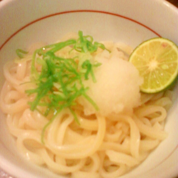 ☆。*・★ 手軽に☆すだちうどん☆。.:*:・★